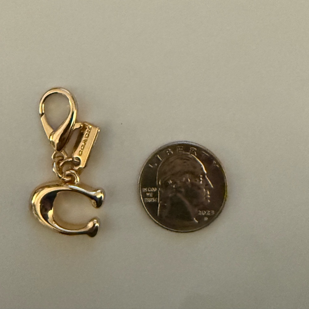 Coach Gold Mini C Charm